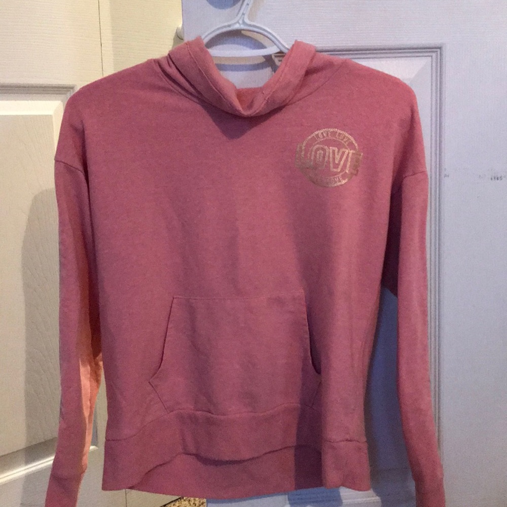 Pink long sleeve crew neck